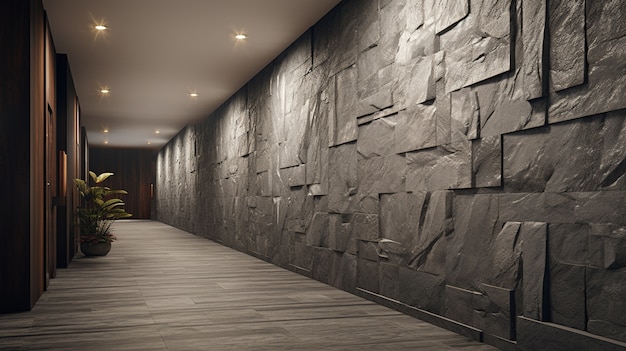 Free Photo photorealistic stone wall surface used in interior design