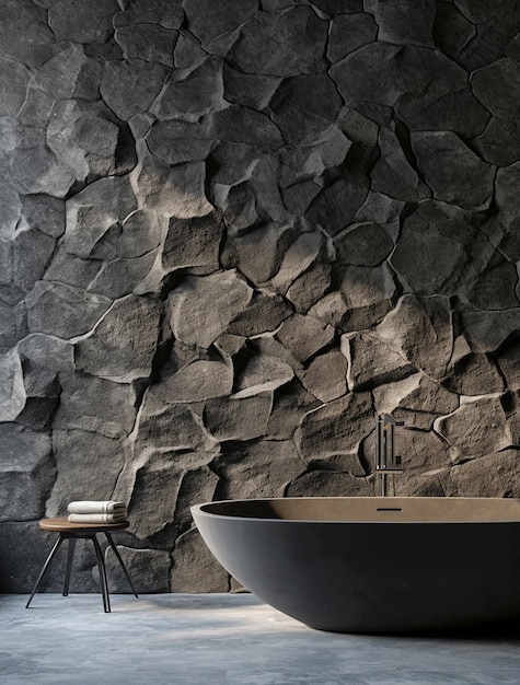 Free Photo photorealistic stone wall surface used in interior design