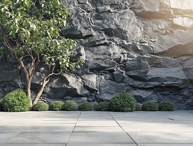 Free photo photorealistic stone wall surface