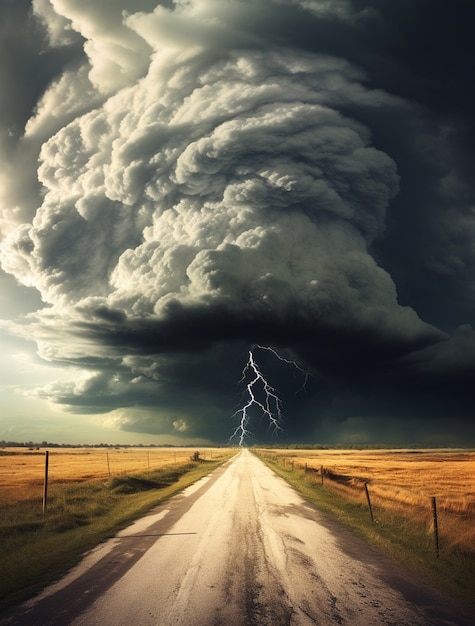 Free photo photorealistic style clouds and storm