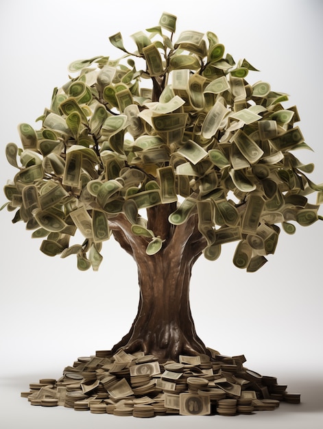 Free Photo photorealistic tree money