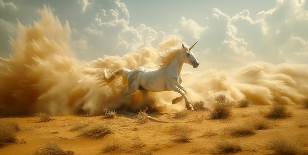 Free photo photorealistic unicorn creature