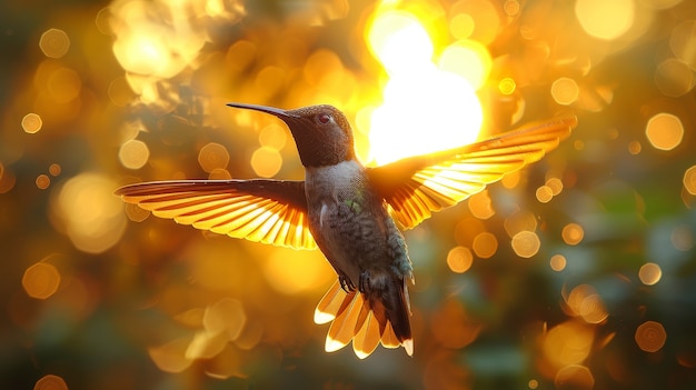 Free photo photorealistic view of beautiful hummingbird in its natural habitat