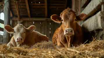 Free photo photorealistic view of cow at the barn