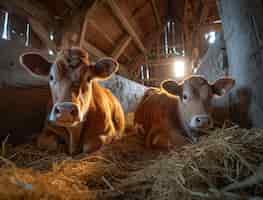 Free photo photorealistic view of cow at the barn