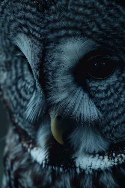 Free photo photorealistic view of owl bird at night