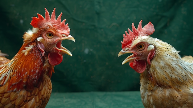 Free photo photorealistic view of rooster with beak and feathers