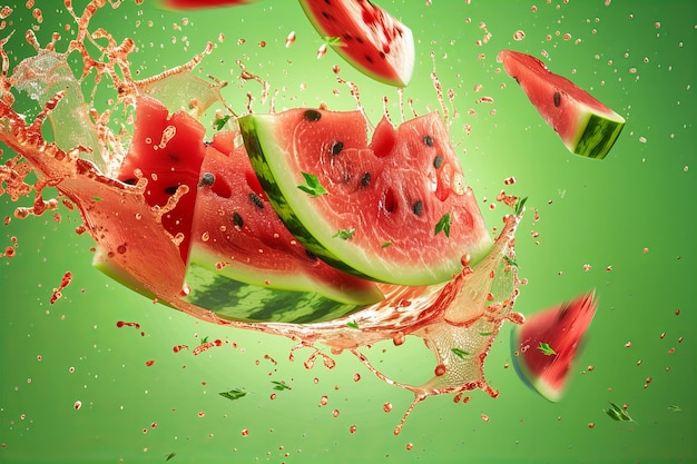 Free photo photorealistic view of sweet and tasty watermelon fruit