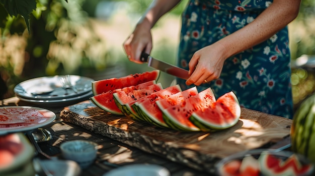 Free photo photorealistic view of sweet and tasty watermelon fruit