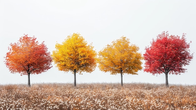 Photorealistic view of tree in nature with branches and trunk