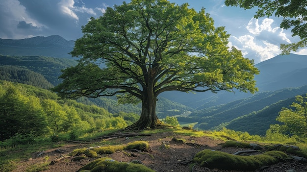 Free photo photorealistic view of tree in nature with branches and trunk