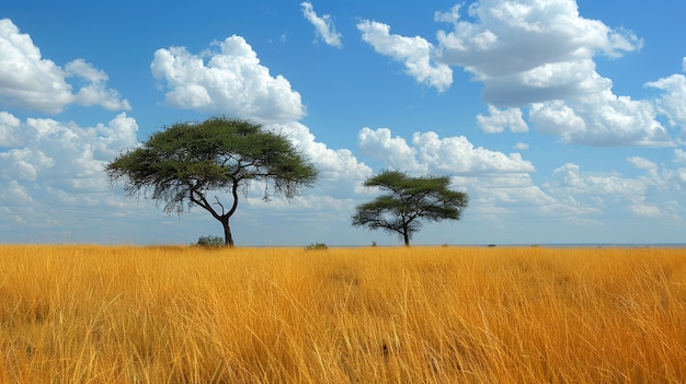 Photorealistic view of tree in nature with branches and trunk