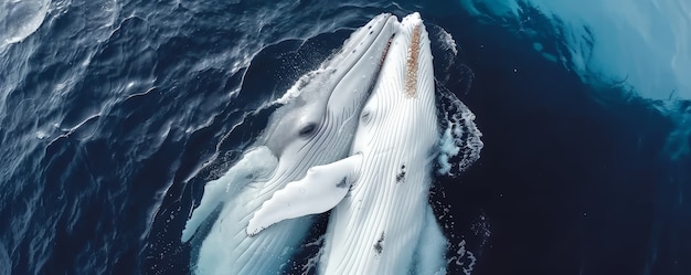 Free photo photorealistic whale crossing the ocean