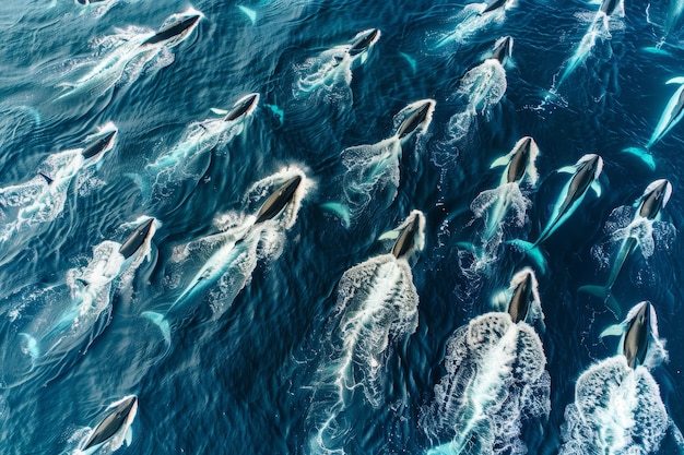 Free photo photorealistic whale crossing the ocean