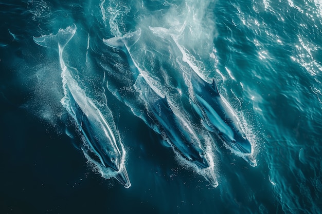 Free Photo photorealistic whale crossing the ocean