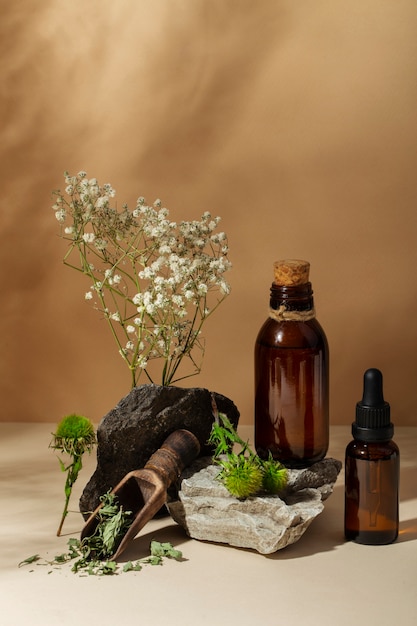 Free Photo phytotherapy items arrangement still life