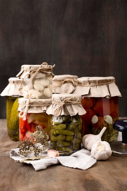 Pickled vegetables arrangement