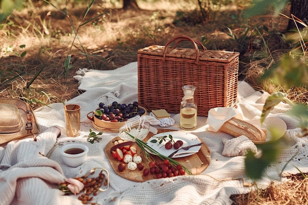 Free Photo picnic arrangement with delicious food