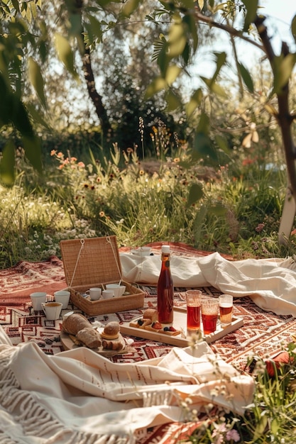 Free Photo picnic arrangement with delicious food