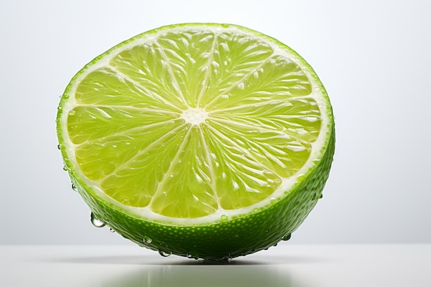 Free photo picture of a hald of a lime on a white background