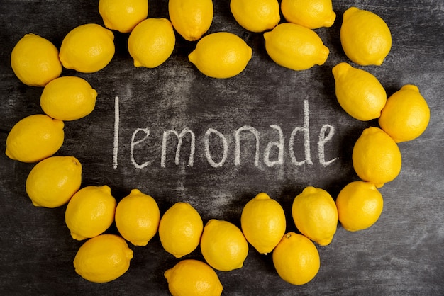 Free photo picture of lemons on grey surface