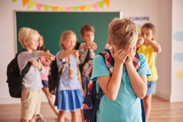 Free photo picture showing children violence  at school