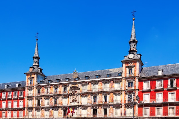 Picturesque houses at Plaza Mayor.  Madrid