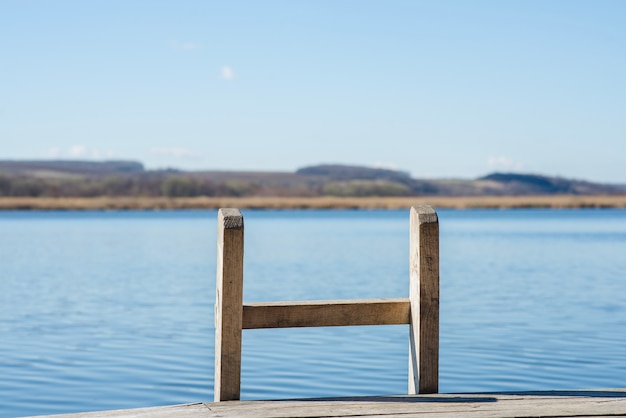 Free Photo pier ladder near water