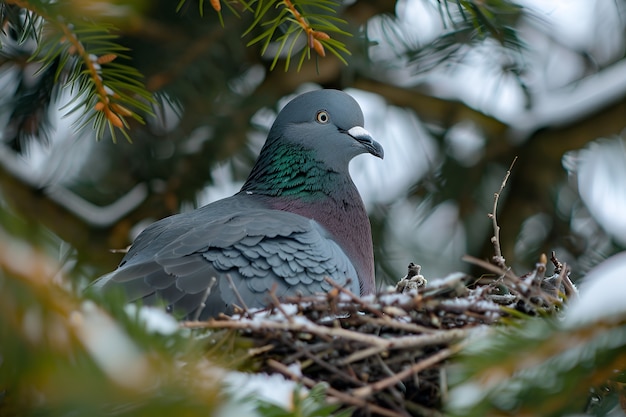 Free photo pigeon in natural environment