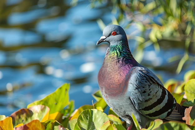 Free photo pigeon in natural environment