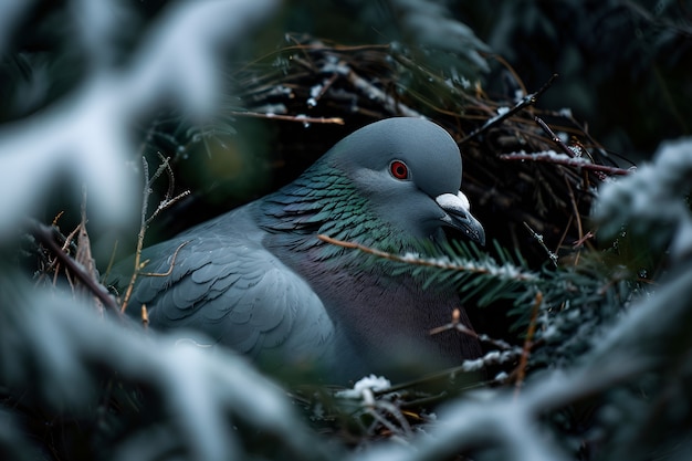 Free photo pigeon in natural environment