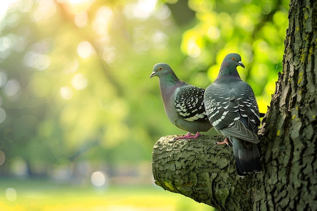 Pigeon in natural environment