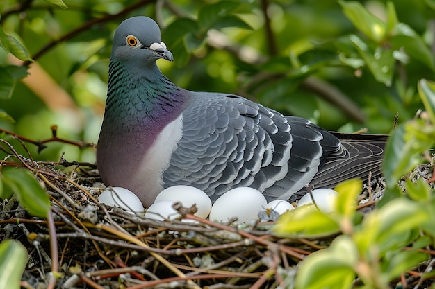 Free photo pigeon in natural environment