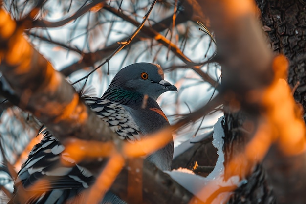 Free photo pigeon in natural environment