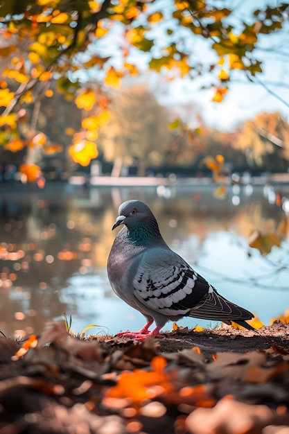 Free Photo pigeon in natural environment