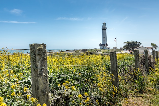 The Pigeon Point Lighthouse on the coast of California