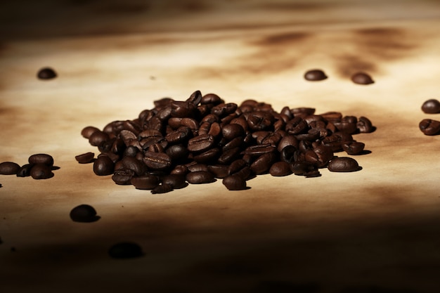 Pile of coffee beans