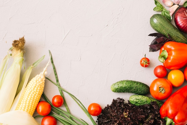 Free Photo pile of ripe vegetables