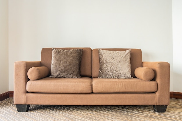 Pillow on sofa decoration interior of living room area