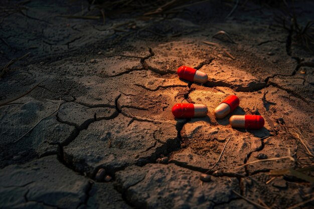 Pills in dark environment