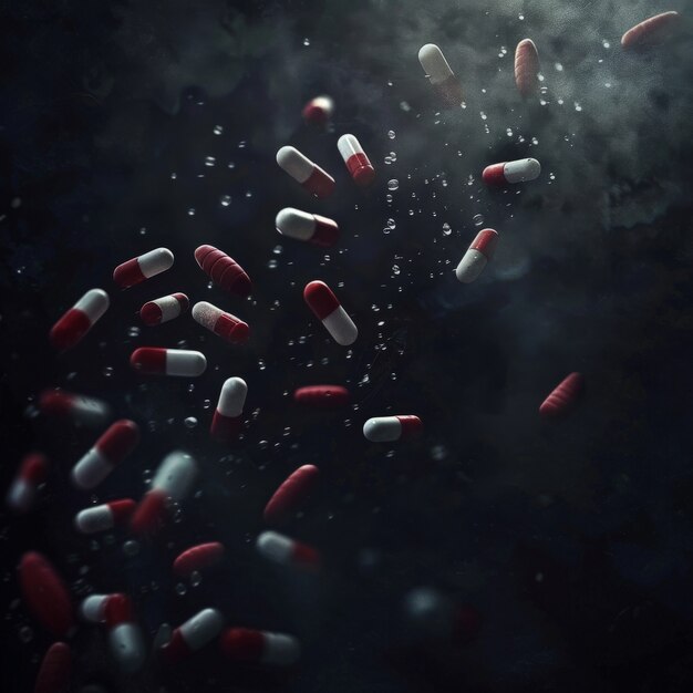 Pills in dark environment