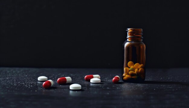 Pills in dark environment