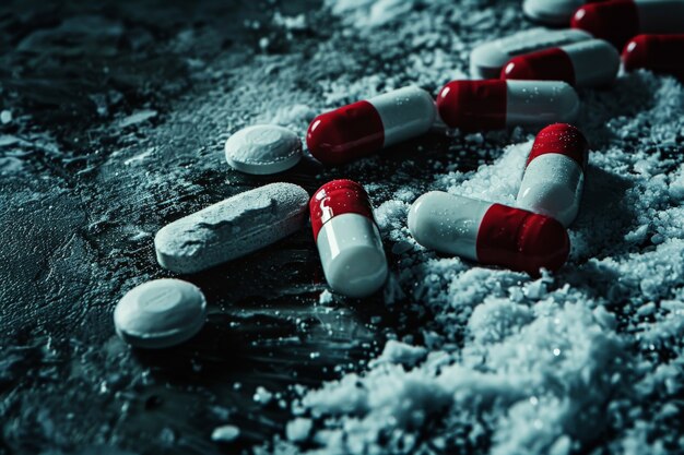 Pills in dark environment