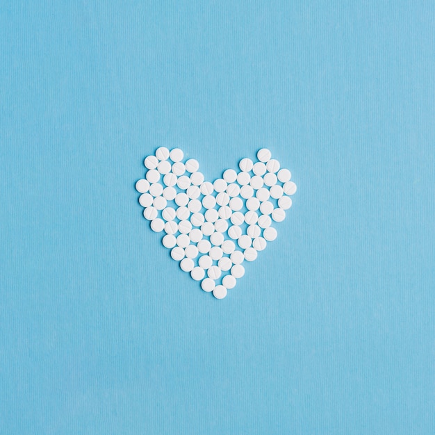 Pills forming heart