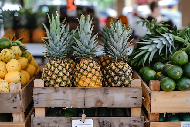 Pineapples ready for sale