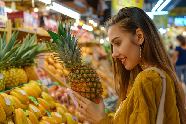 Free photo pineapples ready for sale