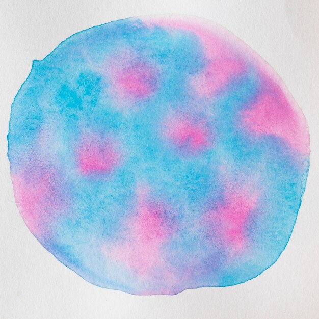 Pink and blue rounded shape texture on canvas