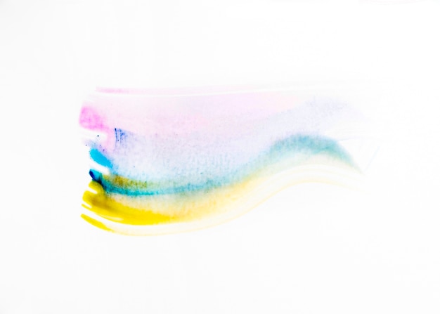 Free photo pink blue and yellow watercolor paint