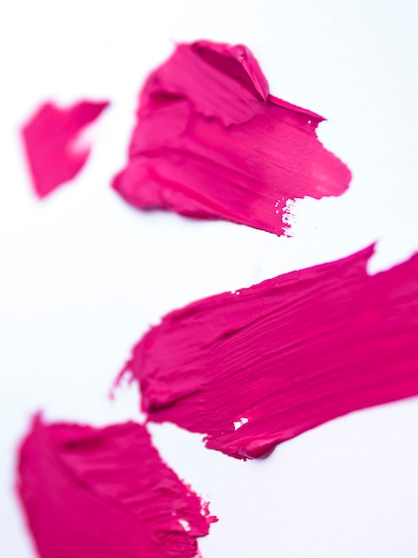 Free Photo pink brush strokes on white background