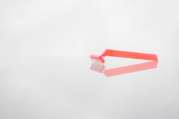 Pink disposable razor